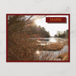 Postal Oscuro Red Lake House Woods Kittery Maine Nature