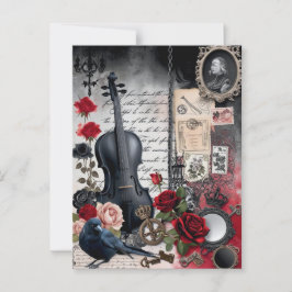 Postal Oscuro Romance Gothic Vintage