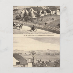 Postal Osgood, residencias de Cameron, granjas