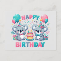 Ositos Koala Lindos Feliz Cumpleaños