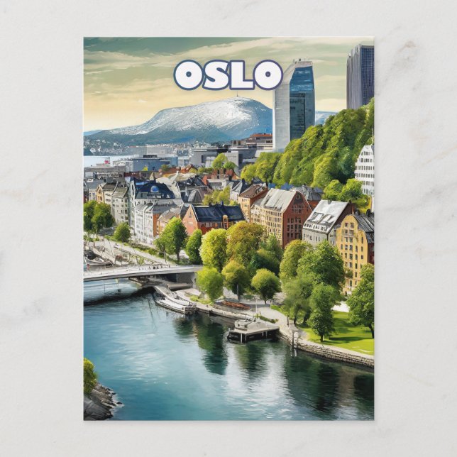 Postal Oslo, joyau scandinave aux rives claires (Anverso)