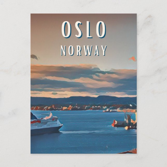Postal Oslo, la ville de la culture scandinave (Anverso)