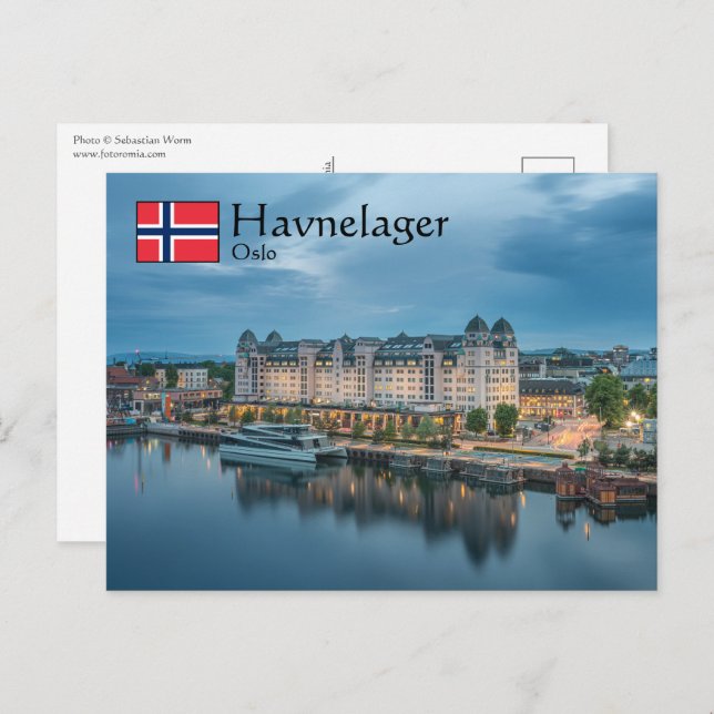 Postal Oslo Noruega (Anverso / Reverso)