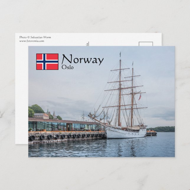 Postal Oslo Noruega (Anverso / Reverso)