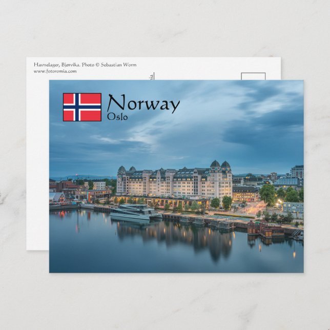 Postal Oslo Noruega (Anverso / Reverso)