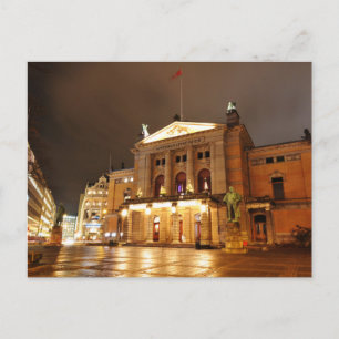 Postal Oslo, Noruega de noche