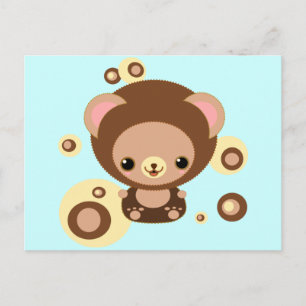 Postal oso brownie