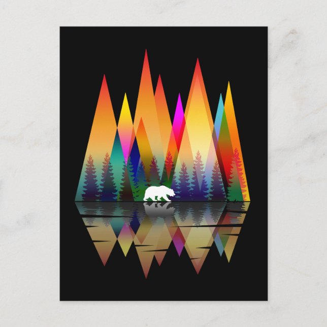 POSTAL OSO DE LLUVIA DE MONTAÑA (Anverso)