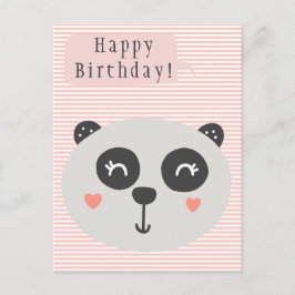 Postal Oso De Panda Cute - Cumpleaños De Los Niños