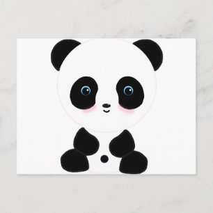 Postal Oso de Panda de Rubefacción Cuta