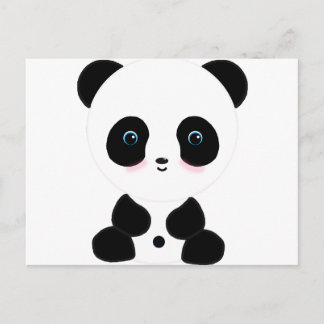 Postal Oso de Panda de Rubefacción Cuta
