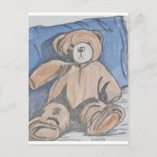 Postal Oso de peluche en desuso