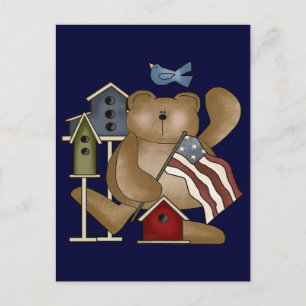 Postal Oso de Teddy 4 de julio