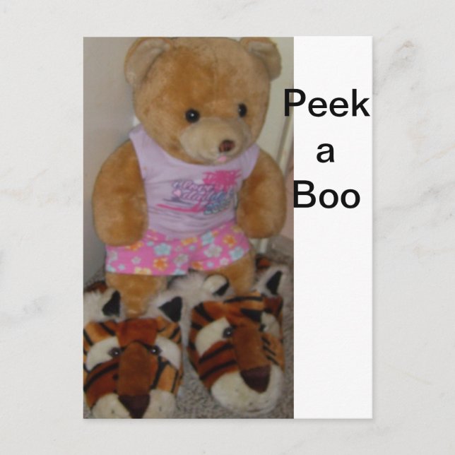 Postal "Oso de verano en zapatos de tigre" CricketDiane (Anverso)