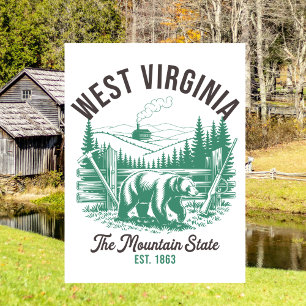 Postal Oso del estado de Virginia Occidental El estado de