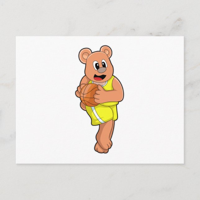 Postal Oso en deportes de baloncesto (Anverso)