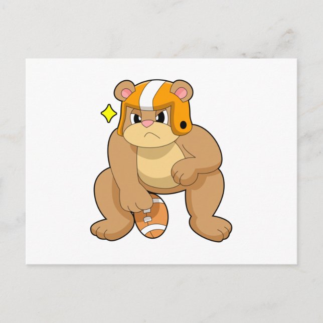 Postal Oso en deportes de fútbol (Anverso)