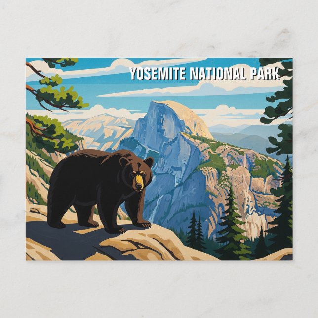 Postal Oso en el Parque Nacional Yosemite (Anverso)