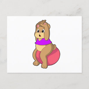 Postal Oso en Fitness con pelota de ejercicio.PNG