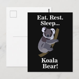 Postal Oso Koala Divertido