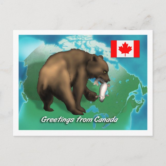 Postal Oso negro canadiense (Anverso)