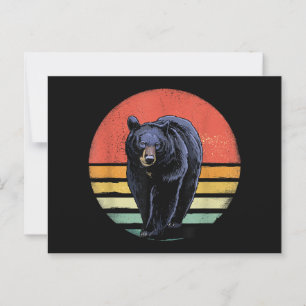 Postal Oso negro retro vintage