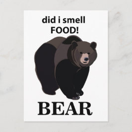 Postal Oso, olía el oso gracioso de la comida