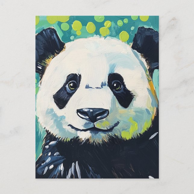 Postal Oso Panda Adorable (Anverso)