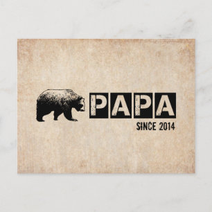 Postal Oso Papá Grunge Desde 2014, Negro