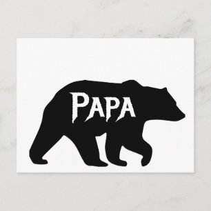 Postal Oso PAPA, papi, papá, día del padre