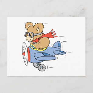 Postal Oso Piloto Tonto