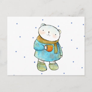 Postal Oso Polar Amo Al Café