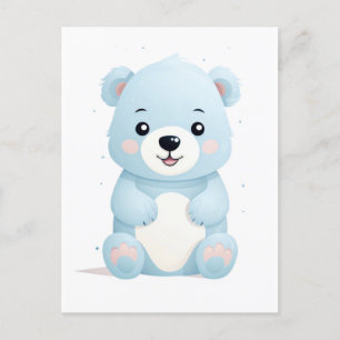Postal Oso polar azul,