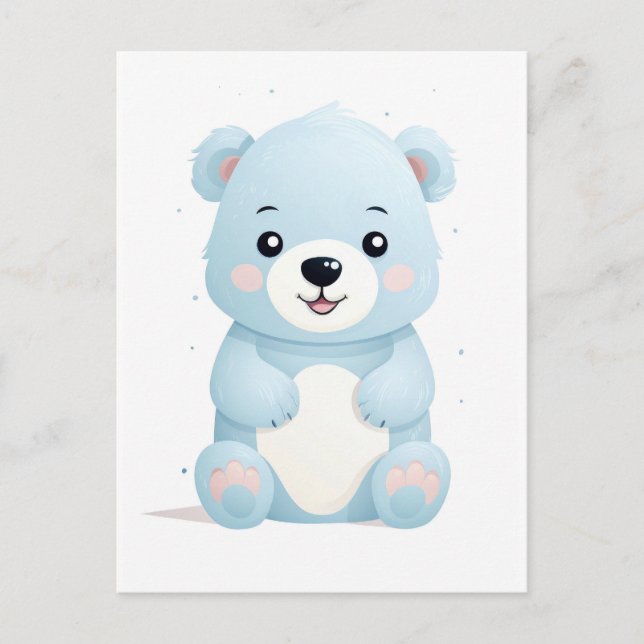Postal Oso polar azul, (Anverso)