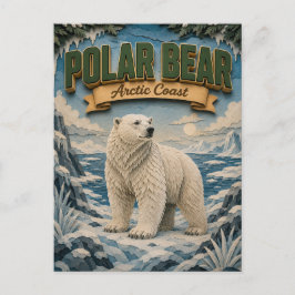 Postal Oso Polar Costa Ártica POPCUT