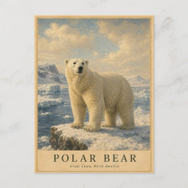Postal Oso Polar Costa Ártica VINTAGE