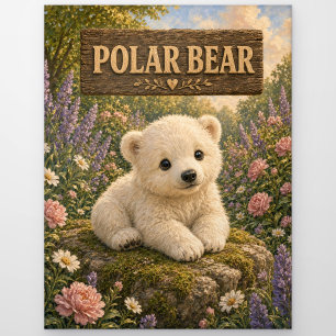 Postal Oso Polar Cuaderno Infantil Animal de Cuarto