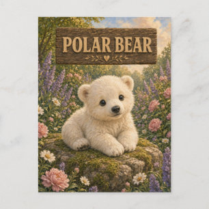 Postal Oso Polar Cuaderno Infantil Animal de Cuarto