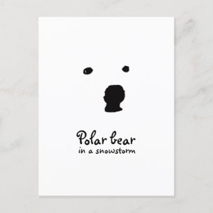 Postal Oso polar en una camiseta de tormenta de nieve