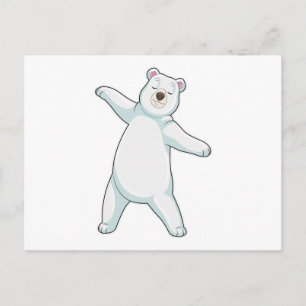 Postal Oso polar en Yoga Fitness en Standing