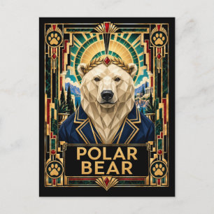 Postal Oso Polar, Fauna Art Déco