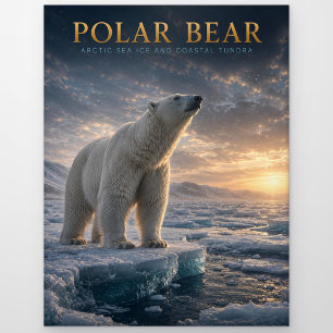 Postal Oso Polar Hielo Marino Ártico ANIMALES