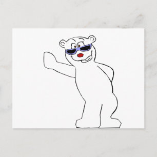 Postal Oso Polar personalizado Con Tonos Guay