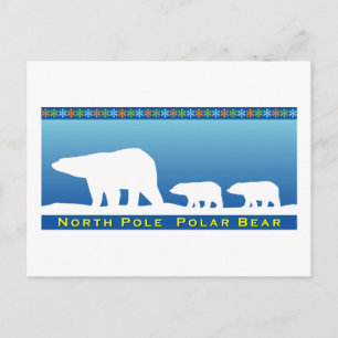 Postal Oso Polar sobre Hielo