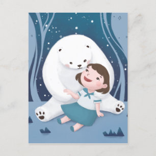 Postal Oso polar y Ilustracion infantil