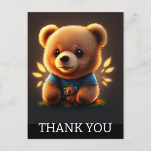 Postal Oso Teddy Adorable Gracias