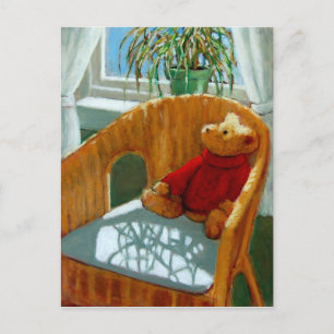 POSTAL OSO TEDDY EN PASTEL: ARTE