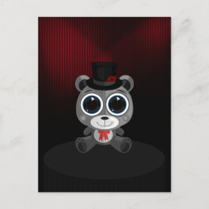Postal Oso Teddy - Gris clásico