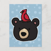 Oso y cardenal lindo y amistoso