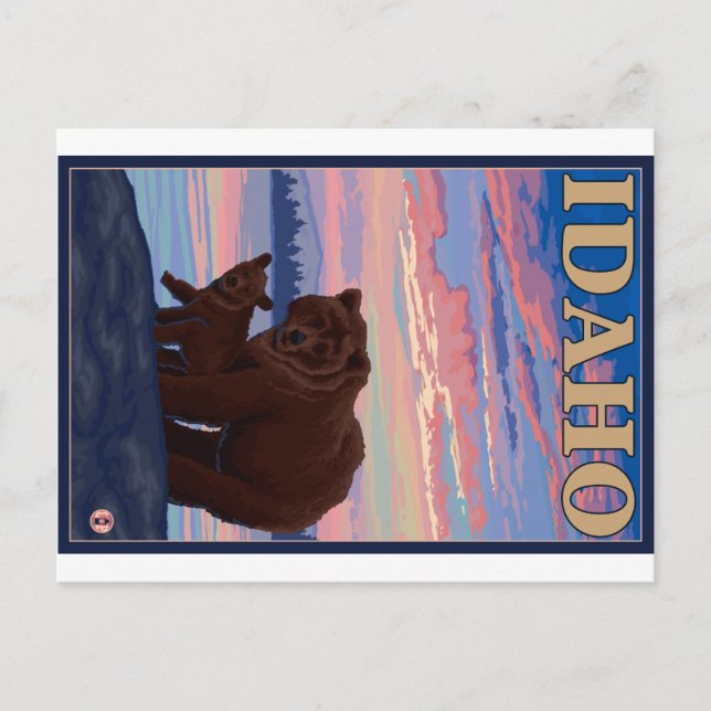 Postal Oso y peine - Idaho (Anverso)